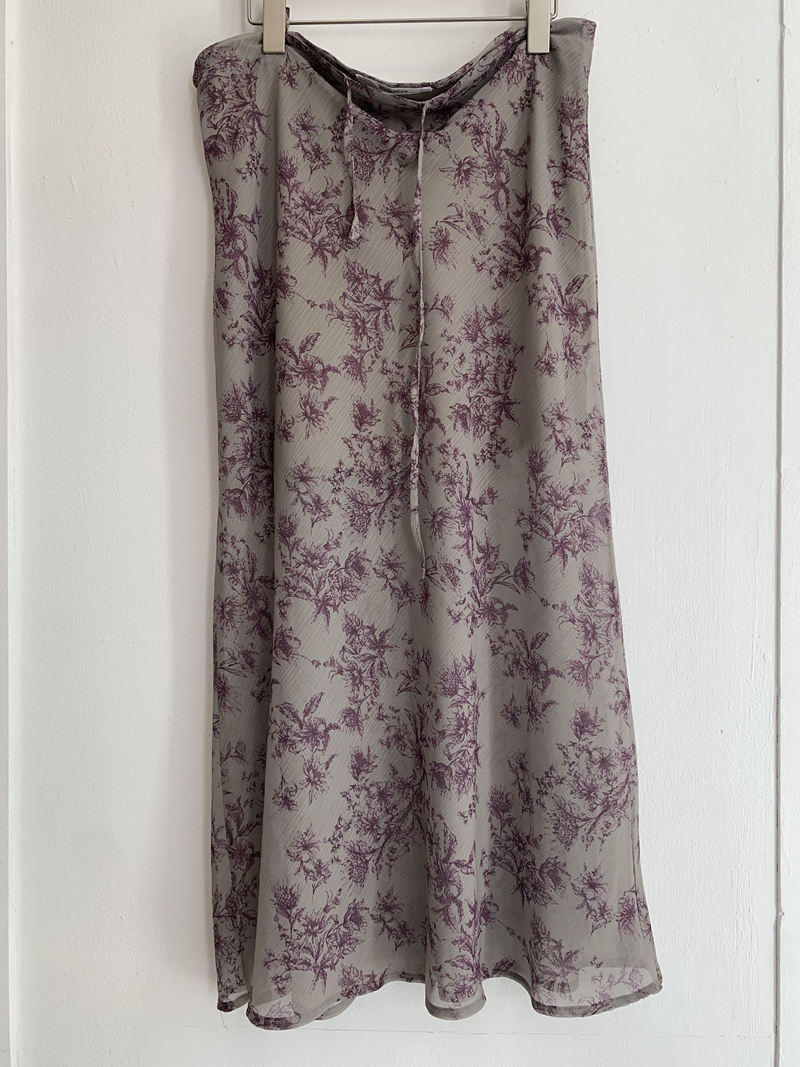 26FW FLOWER see through SK (2COLOR)