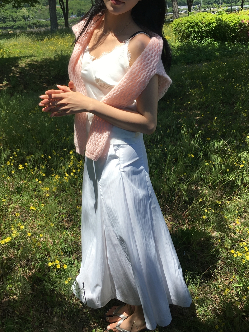 MOLD Satin lace SLEEVELESS *(2COLOR)