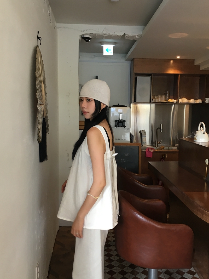 Ramon Linen Ribbon blouse (2COLOR)