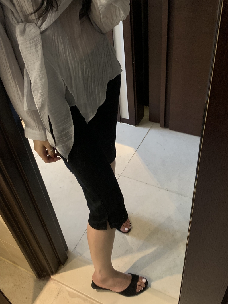 Span carfri denim 7부 PT