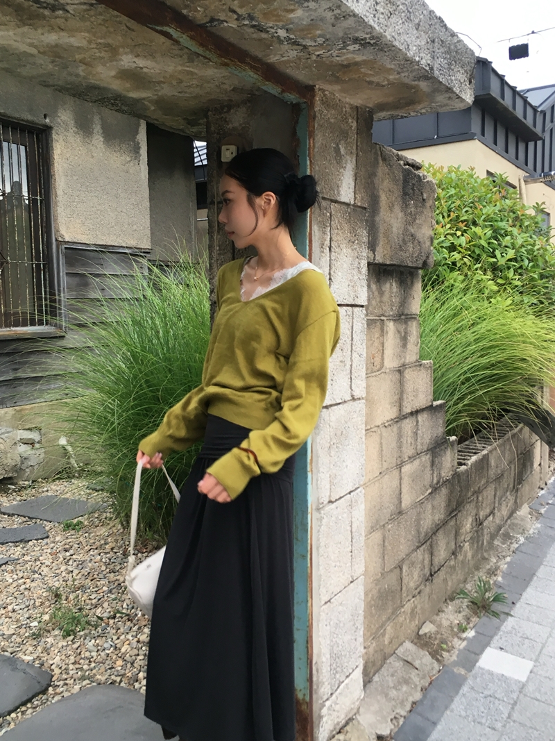 26fw Deep cashmere V-neck knit (3COLOR)