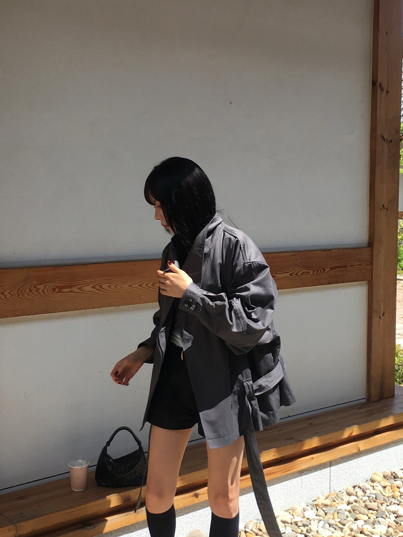 26FW OVER-FIT TRENCH COAT (CHARCOAL)