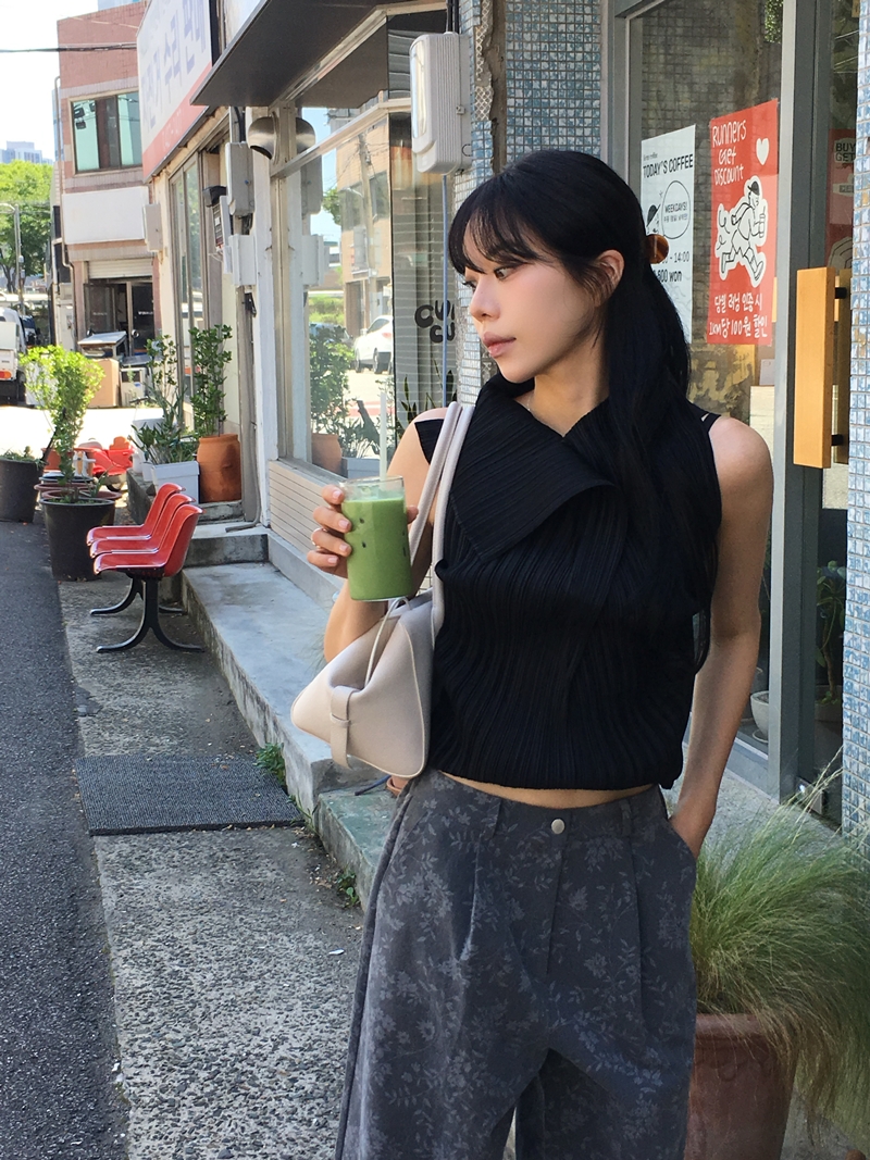 Flower pintuck denim PT