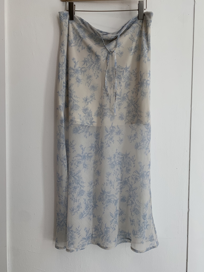 26FW FLOWER see through SK (2COLOR)