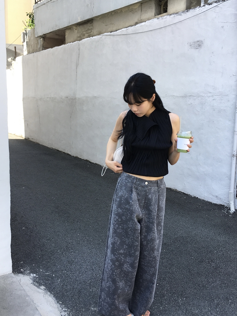 Flower pintuck denim PT