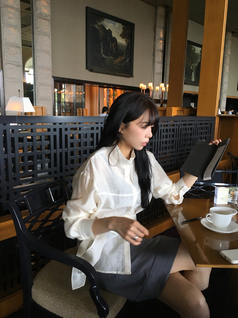 26FW Liebe SHAWL WRAP BLOUSE (3COLOR)