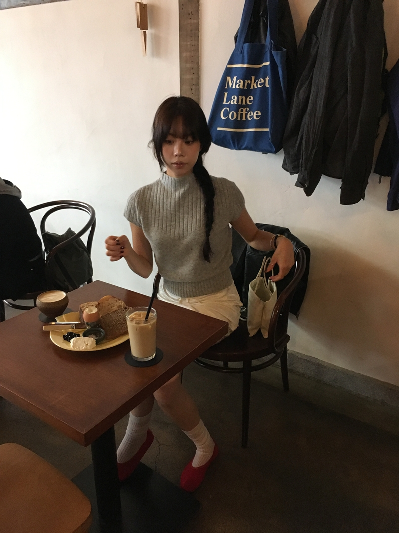 FW CASH Half sleeve Knit TOP (2COLOR)