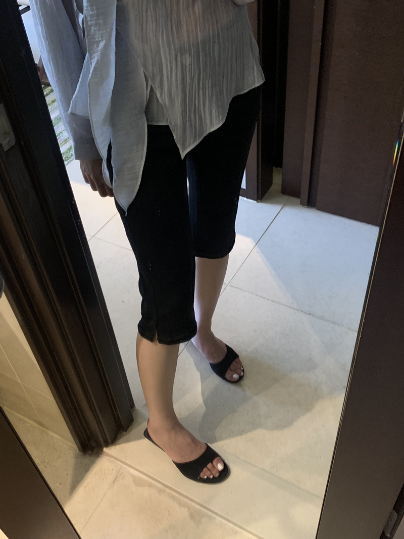 Span carfri denim 7부 PT