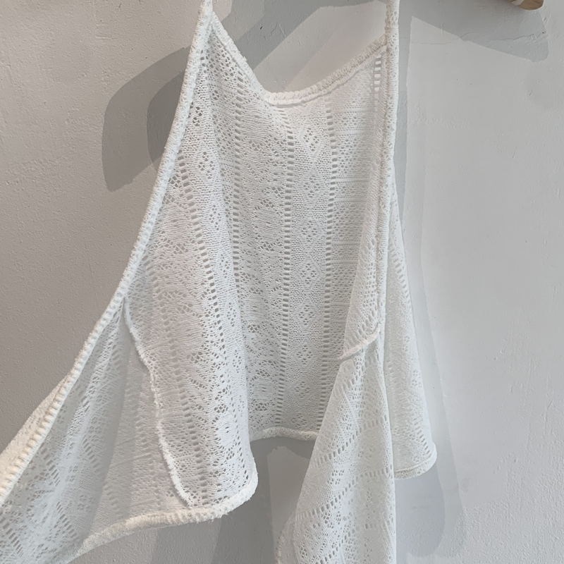 Punching Halterneck wrap Sleeveless