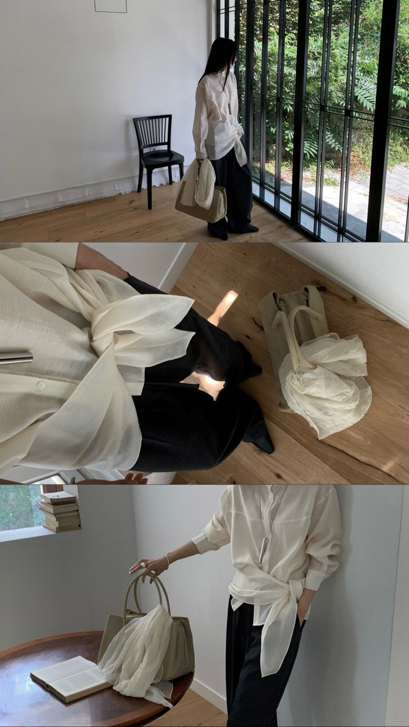 26FW Liebe SHAWL WRAP BLOUSE (3COLOR)