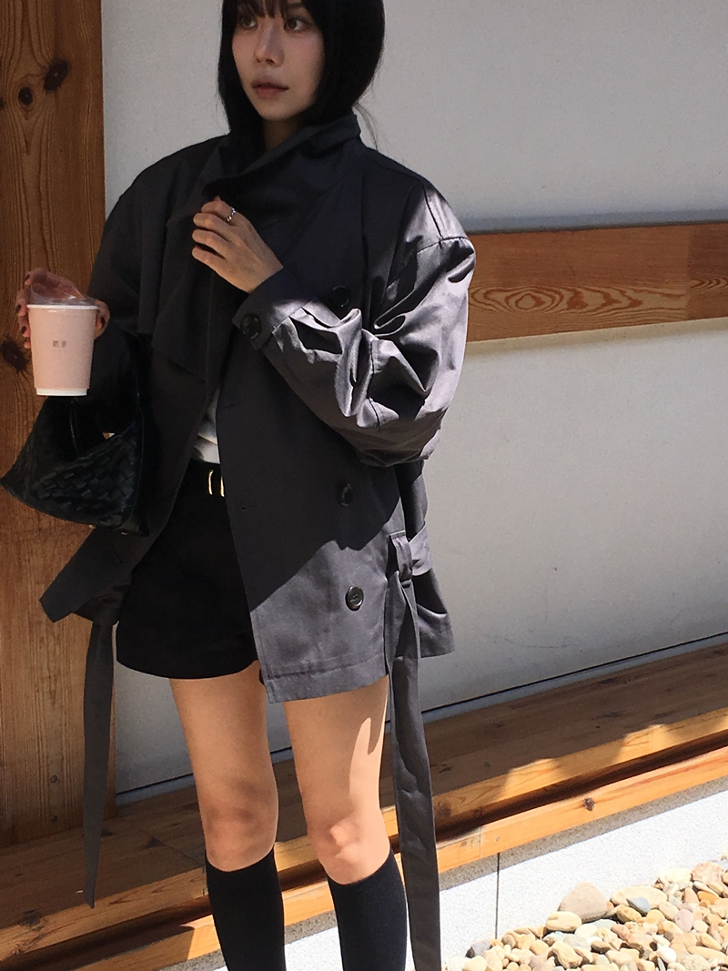 26FW OVER-FIT TRENCH COAT (CHARCOAL)