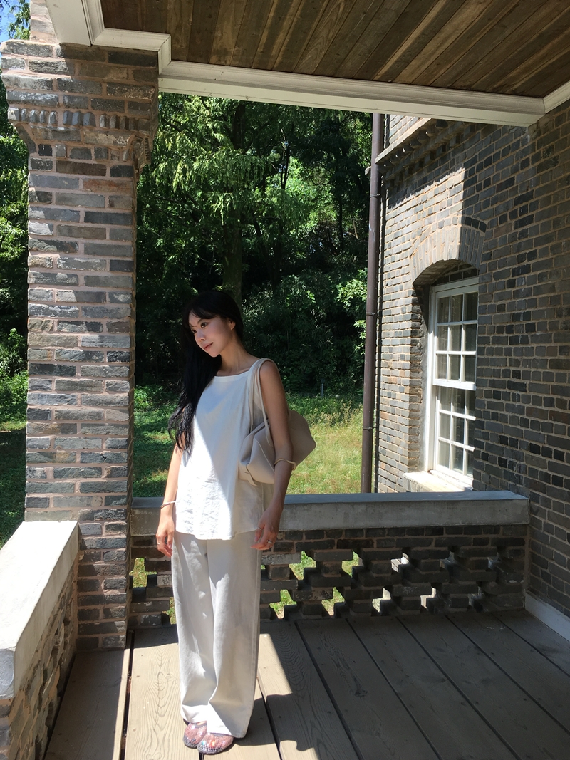 Ramon Linen Ribbon blouse (2COLOR)