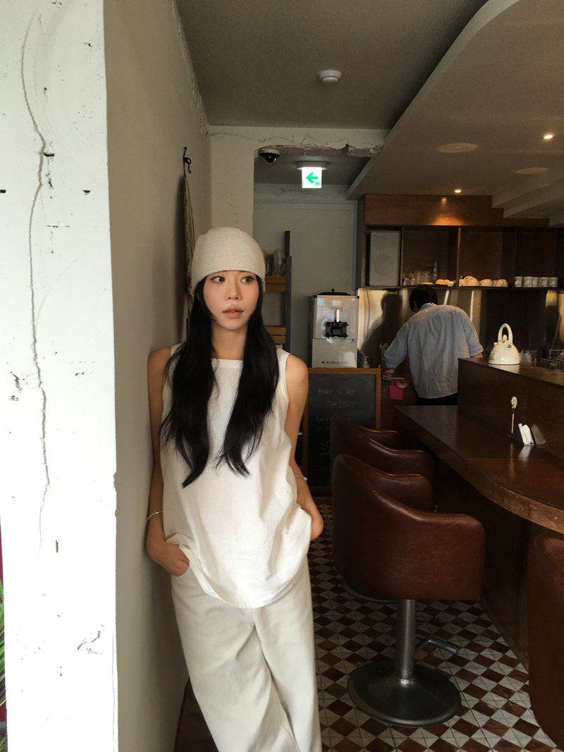 Ramon Linen Ribbon blouse (2COLOR)