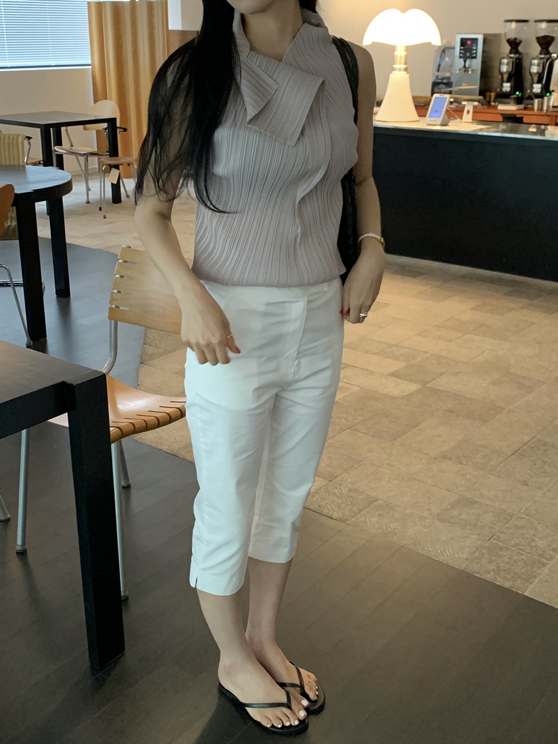 Flower Pleats blouse *premium (pink beige)