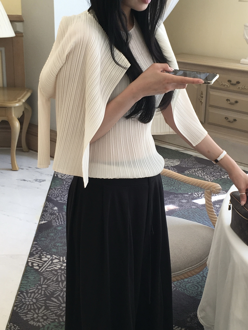 Rumie Pleats cardigan*premium (3COLOR)