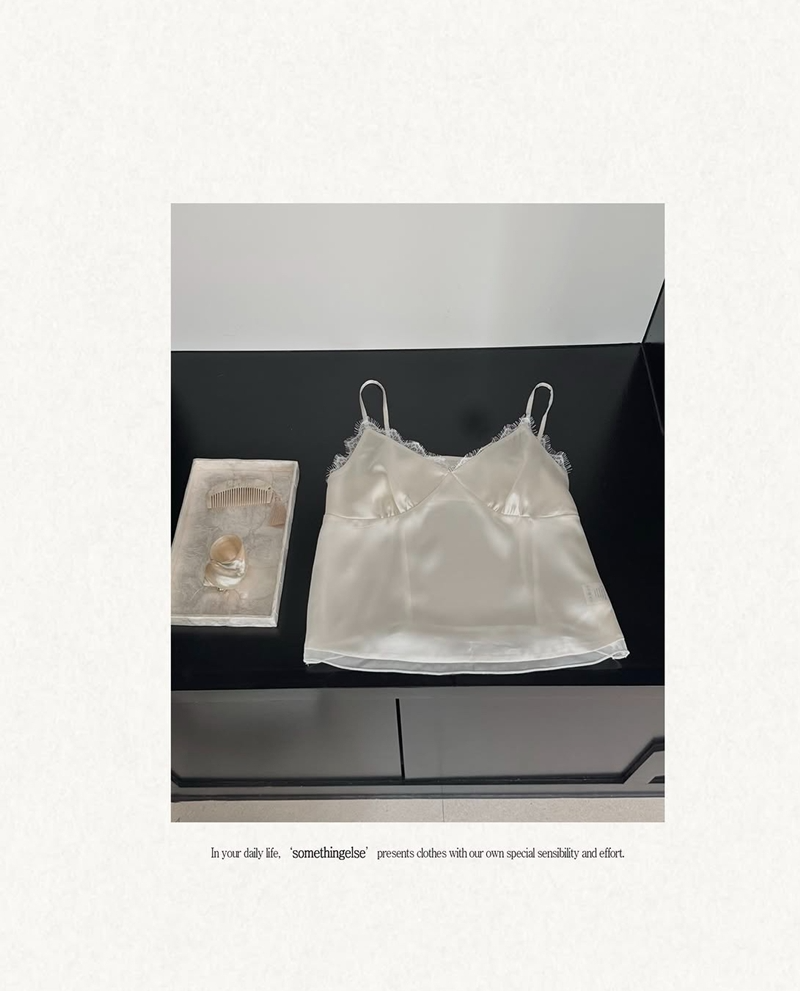 MOLD Satin lace SLEEVELESS *(2COLOR)