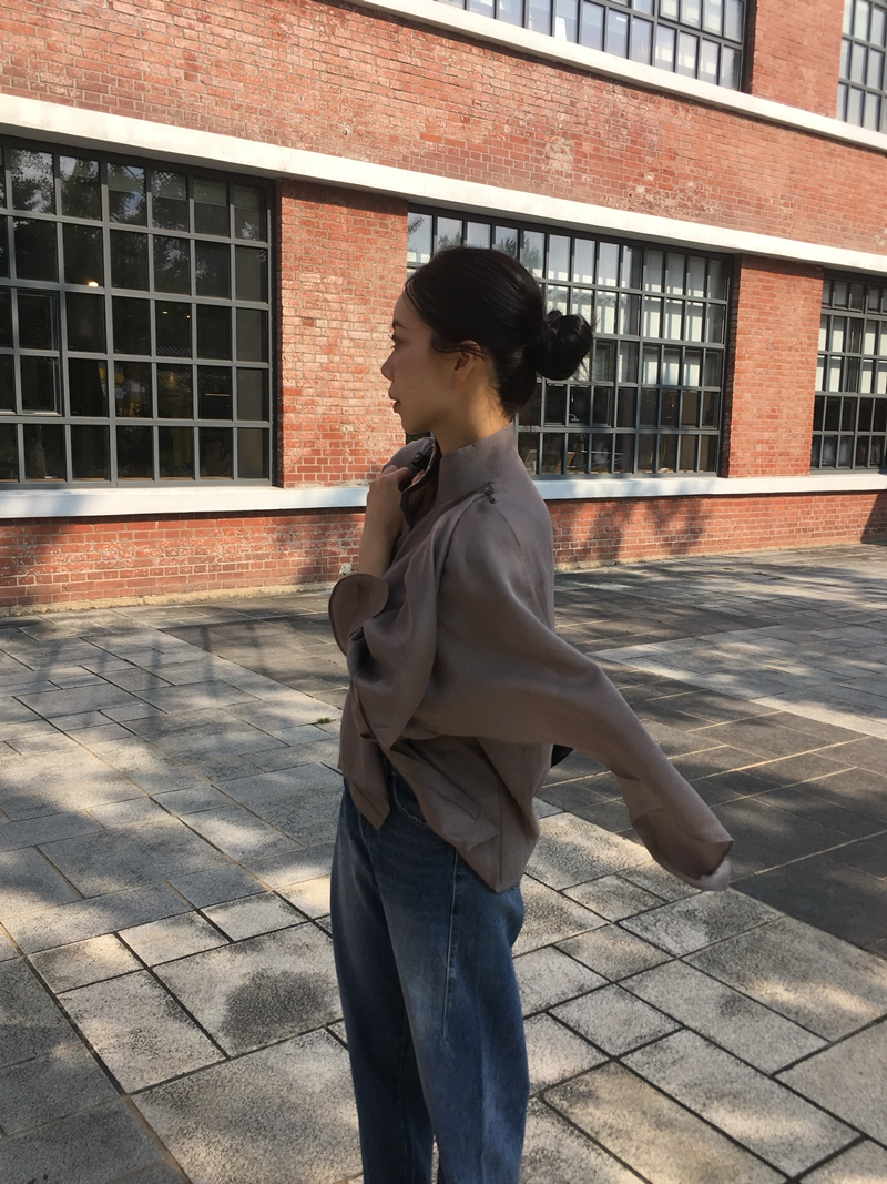 26FW Liebe SHAWL WRAP BLOUSE (3COLOR)