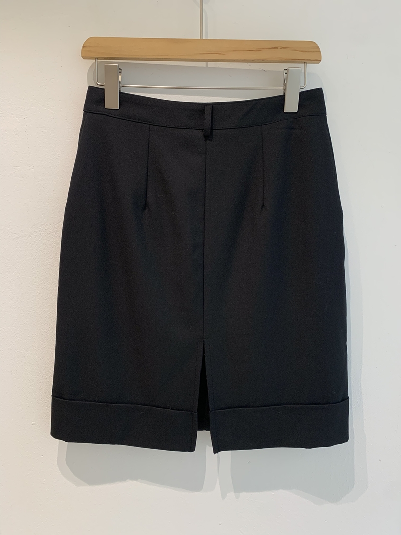 26FW WOOL CARVE H- SKIRT (2COLOR)