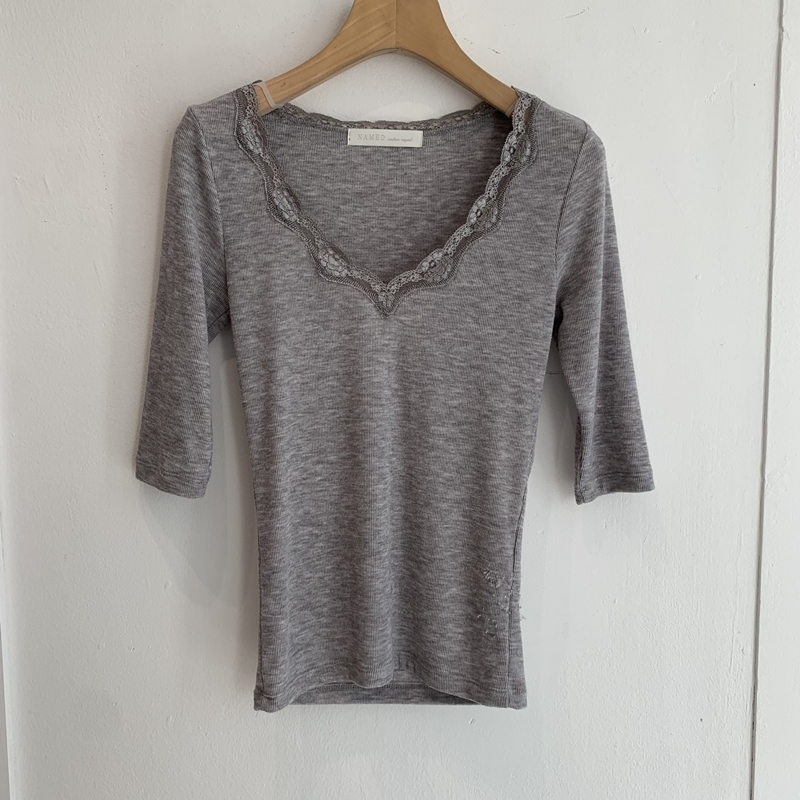 26fw Lace cotton 7부- TEE (3COLOR)