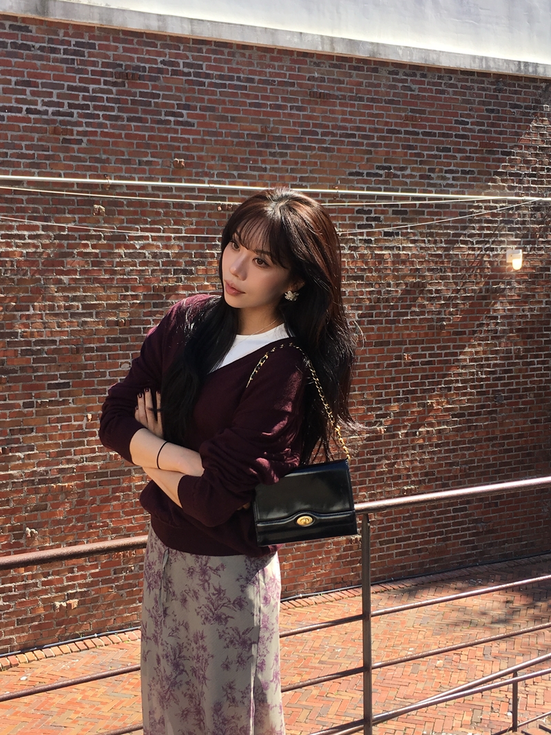 26FW FLOWER see through SK (2COLOR)
