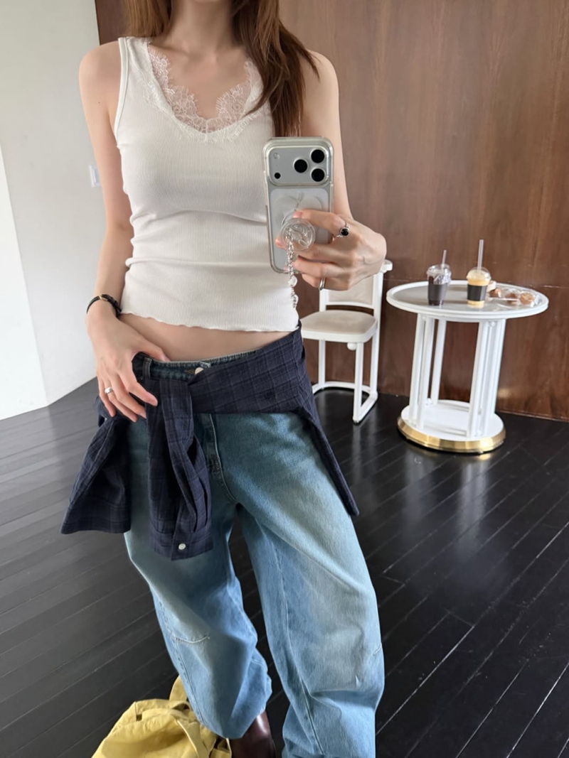 26fw Lace wave top sleeveless (3COLOR)
