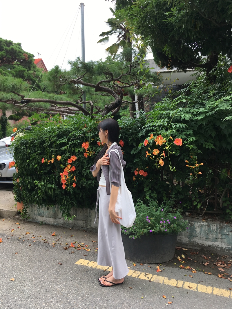 Cotton Maxi long SK (2COLOR)