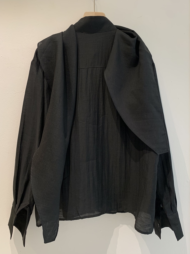 26FW Liebe SHAWL WRAP BLOUSE (3COLOR)