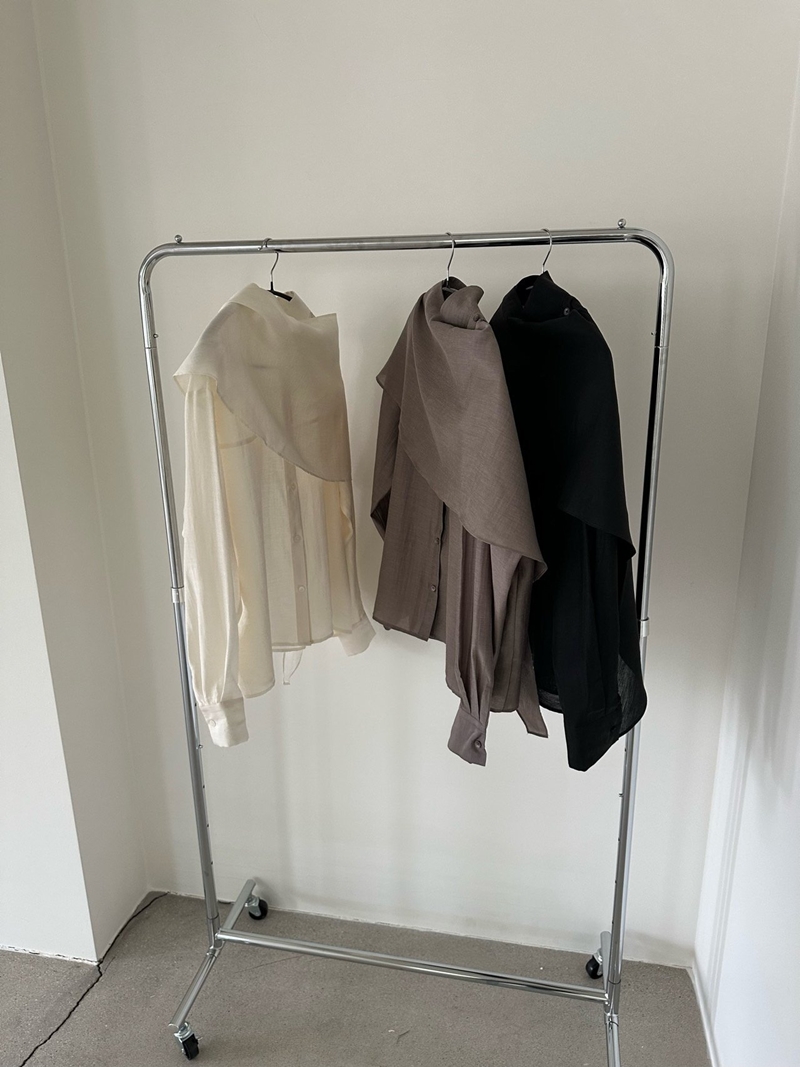 26FW Liebe SHAWL WRAP BLOUSE (3COLOR)
