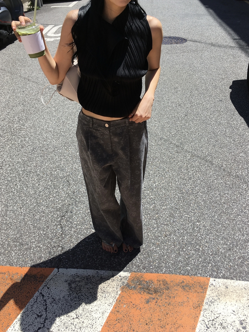 Flower pintuck denim PT