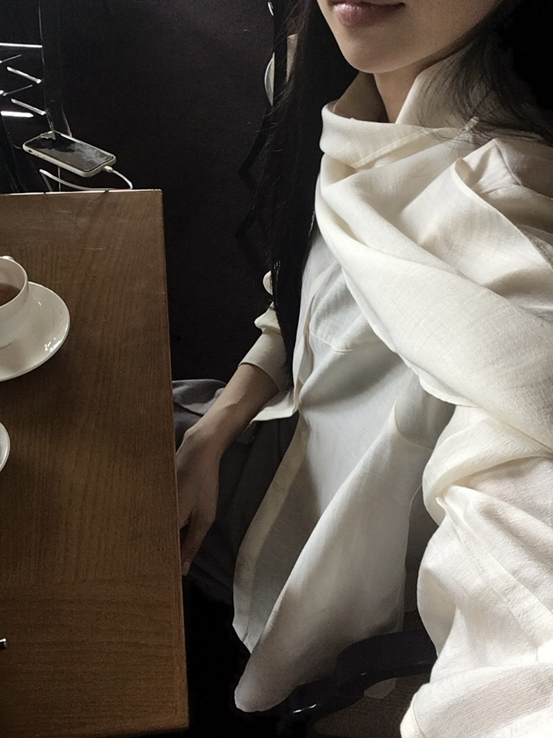 26FW Liebe SHAWL WRAP BLOUSE (3COLOR)