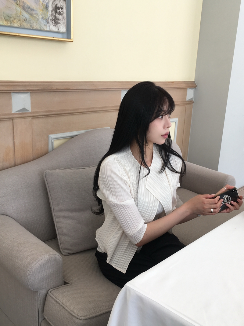 Rumie Pleats cardigan*premium (3COLOR)