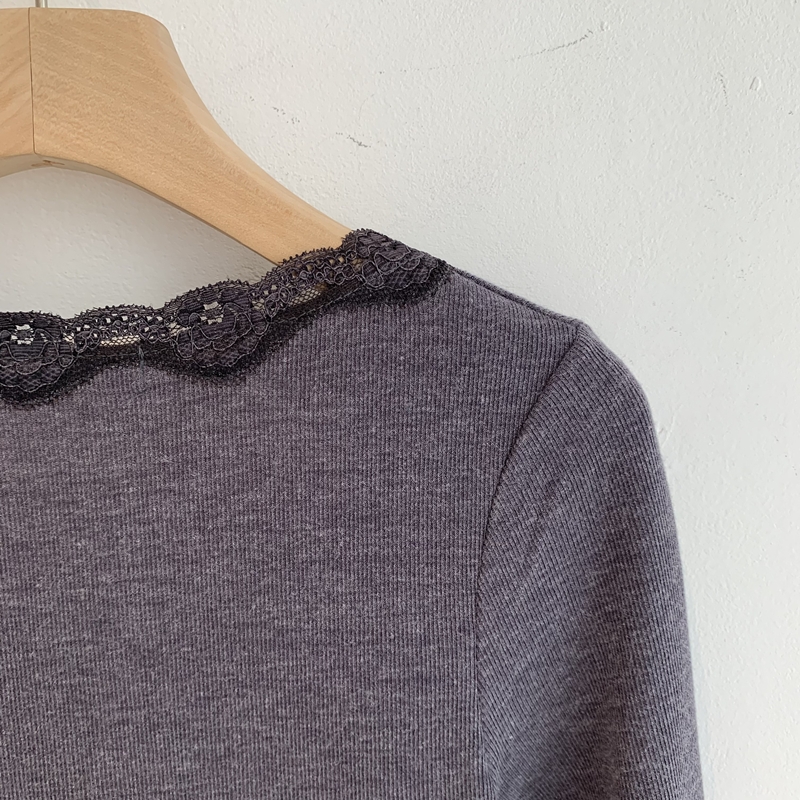 26fw Lace cotton 7부- TEE (3COLOR)