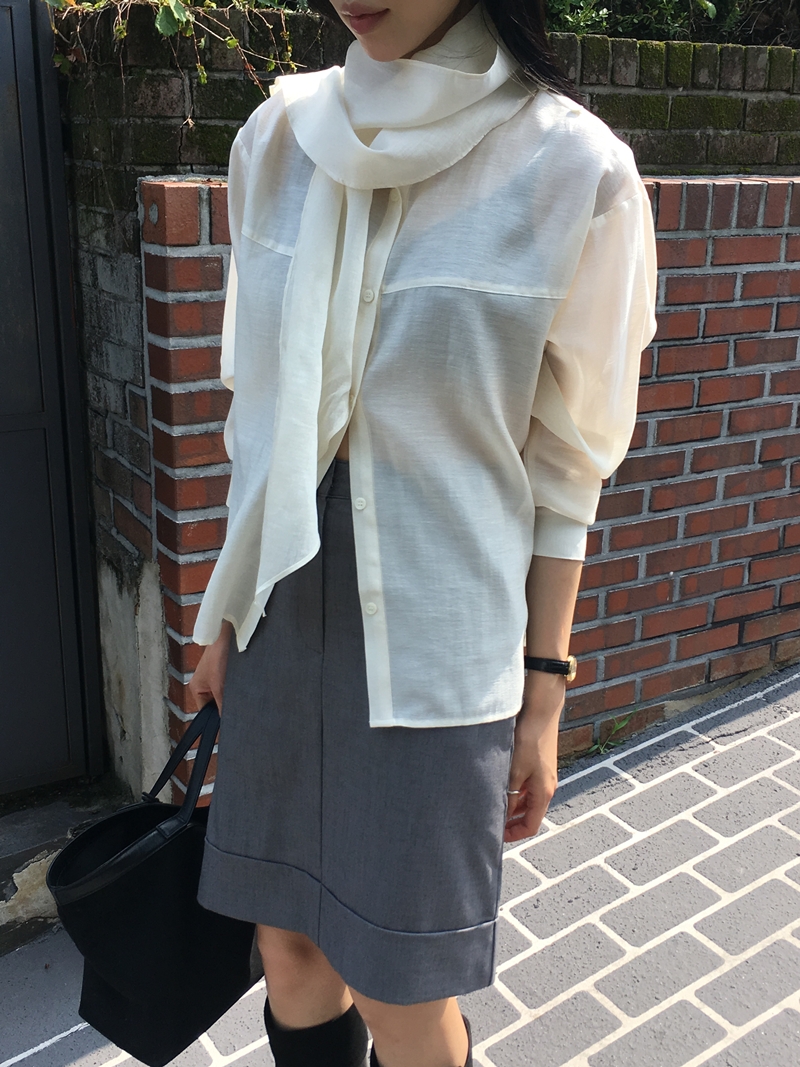 26FW WOOL CARVE H- SKIRT (2COLOR)