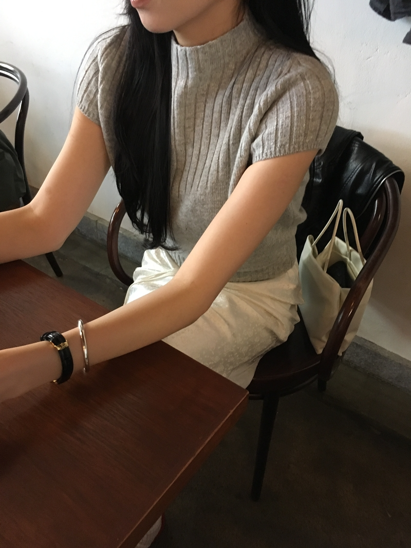FW CASH Half sleeve Knit TOP (2COLOR)