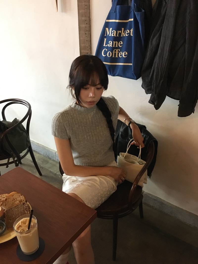FW CASH Half sleeve Knit TOP (2COLOR)