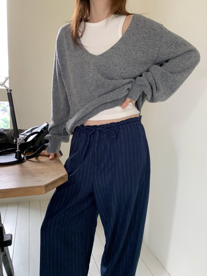 26fw Deep cashmere V-neck knit (3COLOR)