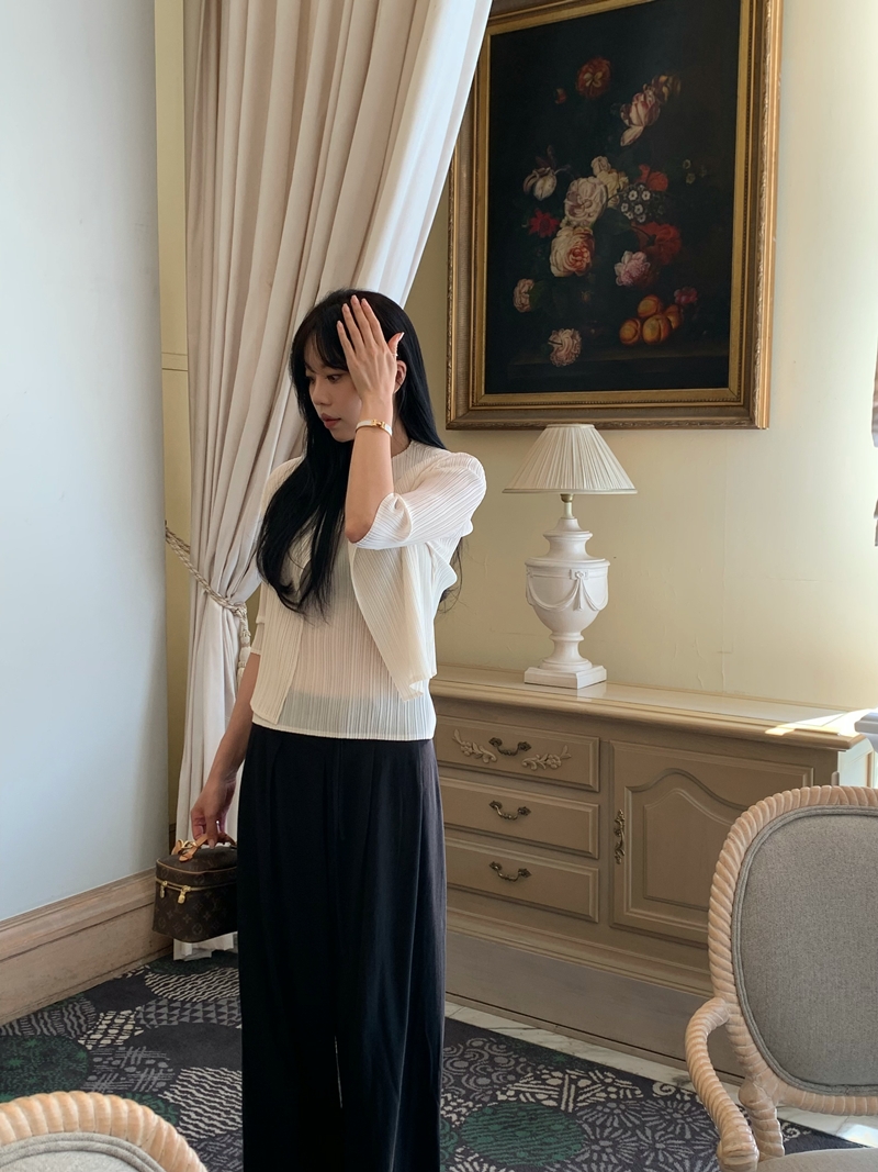Rumie Pleats cardigan*premium (3COLOR)