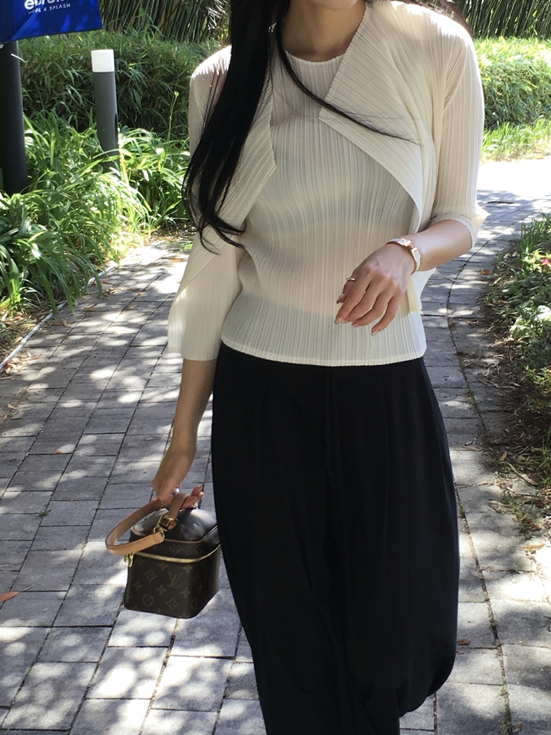 Rumie Pleats sleeveless *premium (3COLOR)