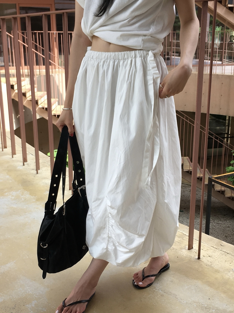 Summer Pumpkin shirring SK (2COLOR)