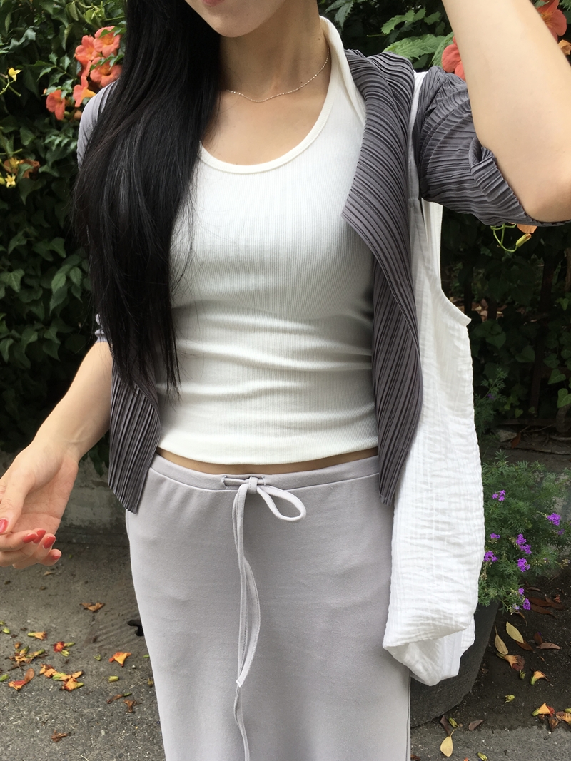 Cotton Maxi long SK (2COLOR)