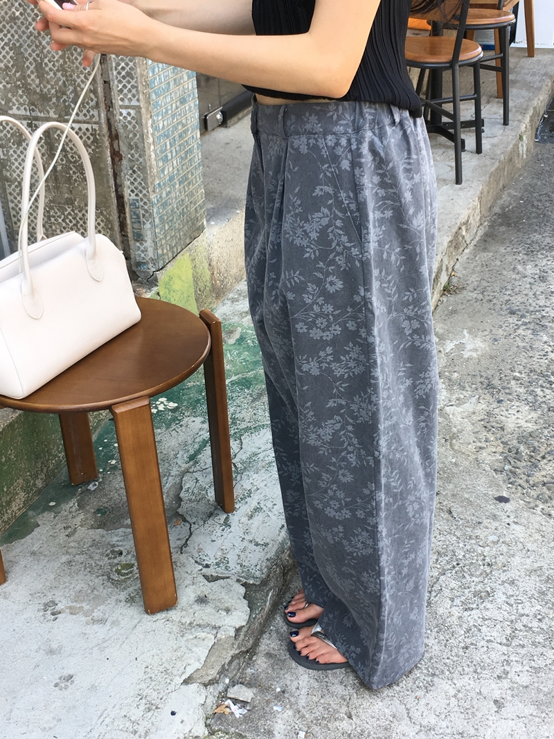 Flower pintuck denim PT