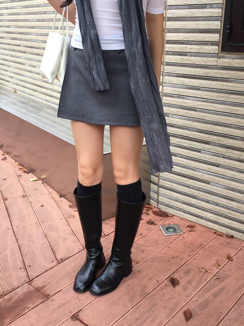 FW CITY SLIT SKIRT PT (2COLOR)