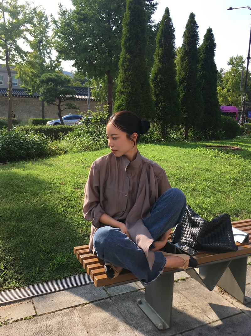26FW Liebe SHAWL WRAP BLOUSE (3COLOR)
