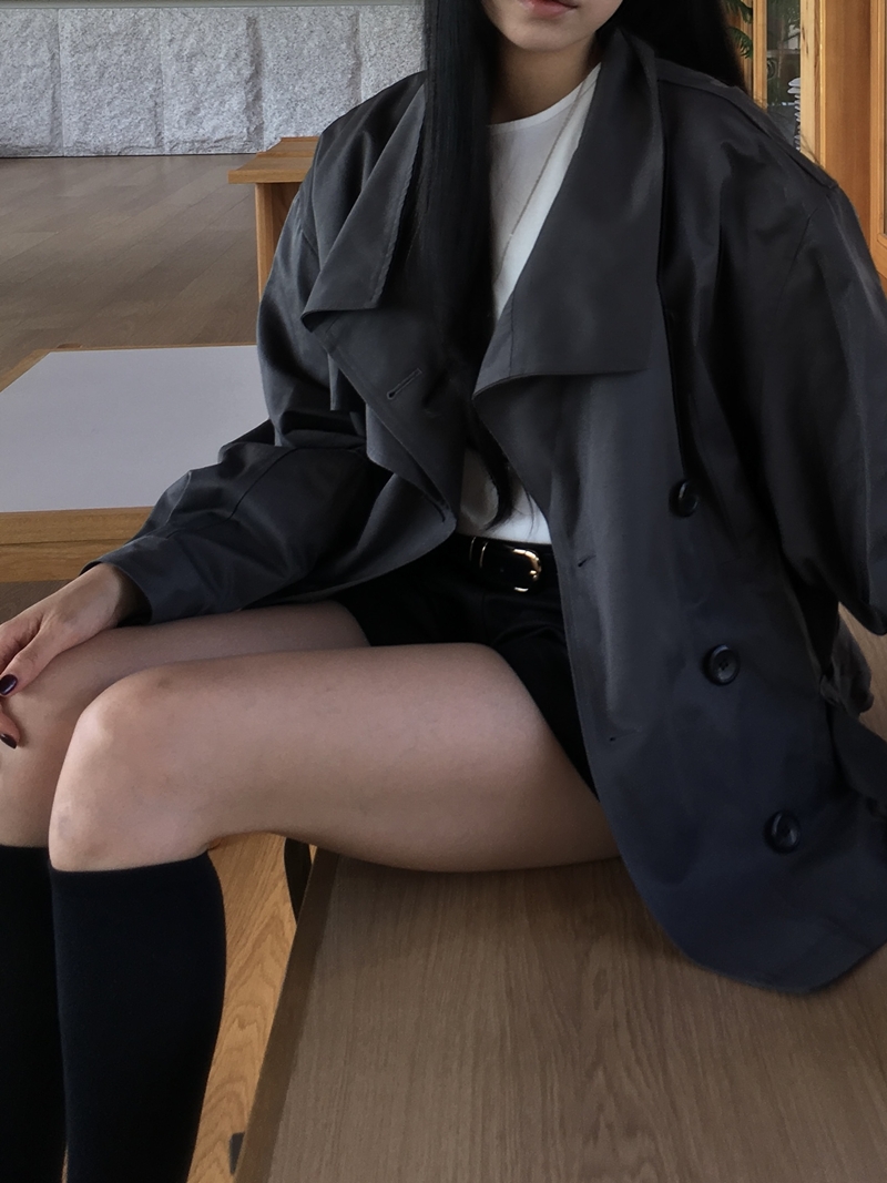 26FW OVER-FIT TRENCH COAT (CHARCOAL)