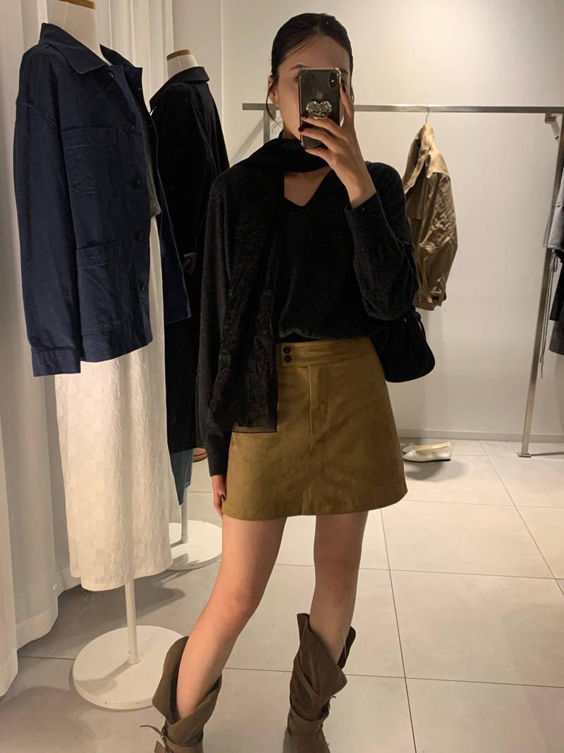 26FW SUEDE MIDI H-SK (2COLOR)