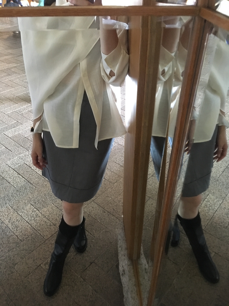 26FW WOOL CARVE H- SKIRT (2COLOR)