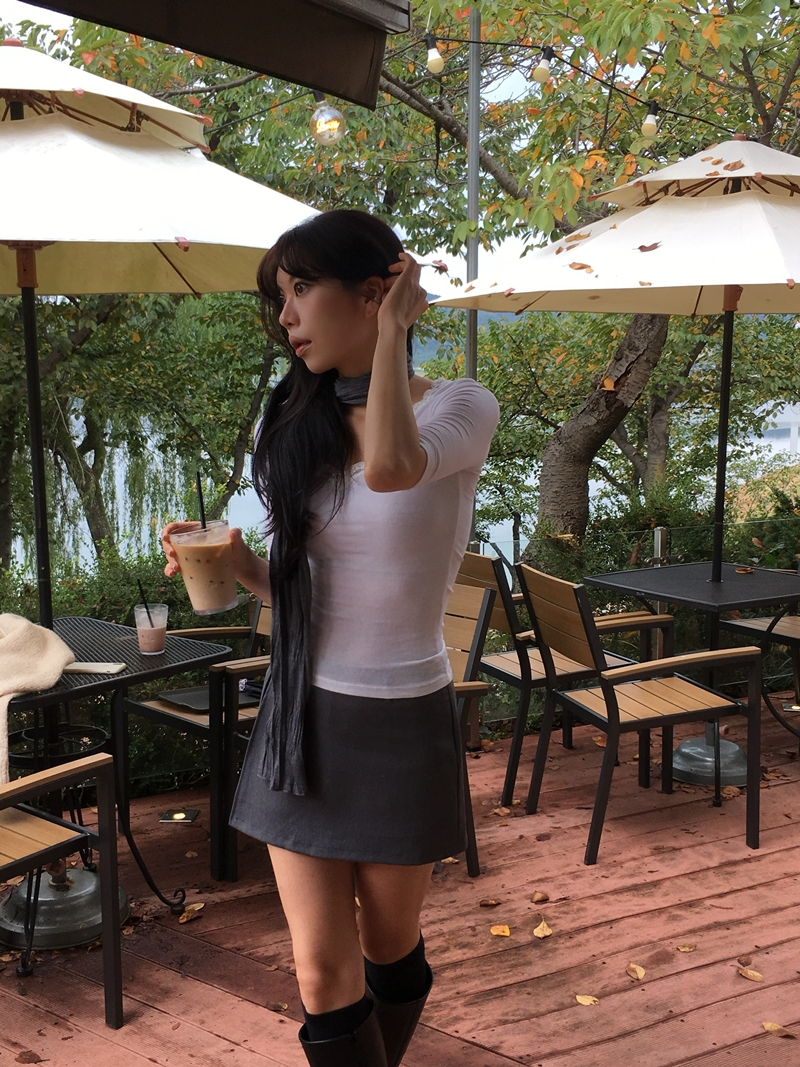 FW CITY SLIT SKIRT PT (2COLOR)