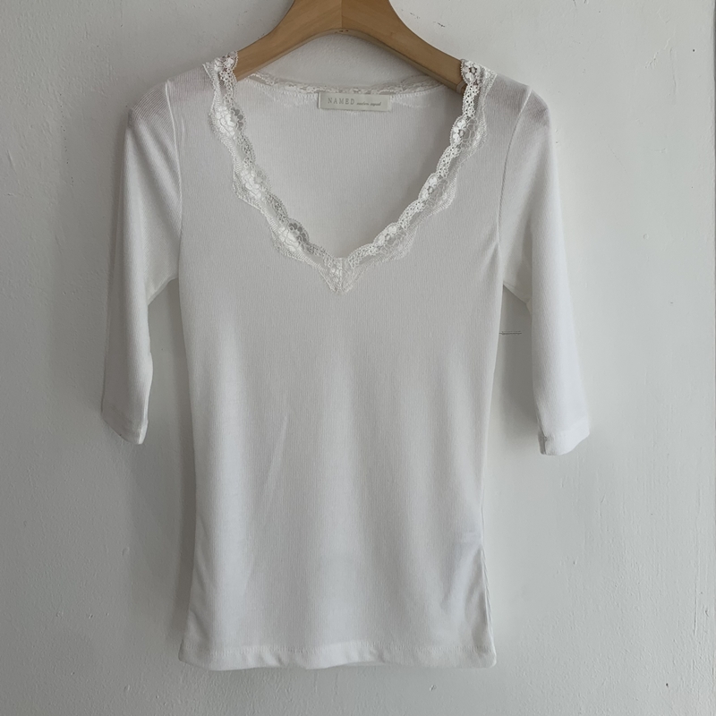 26fw Lace cotton 7부- TEE (3COLOR)
