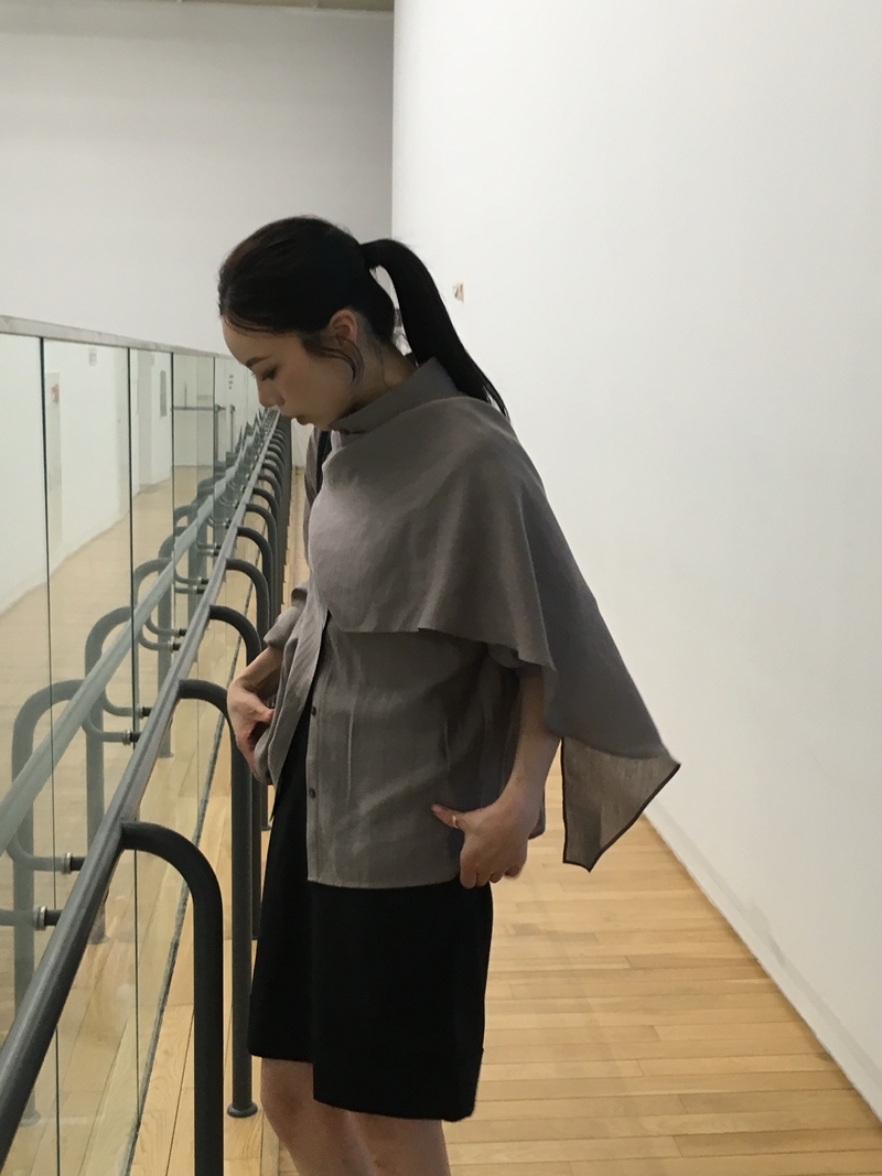 26FW Liebe SHAWL WRAP BLOUSE (3COLOR)