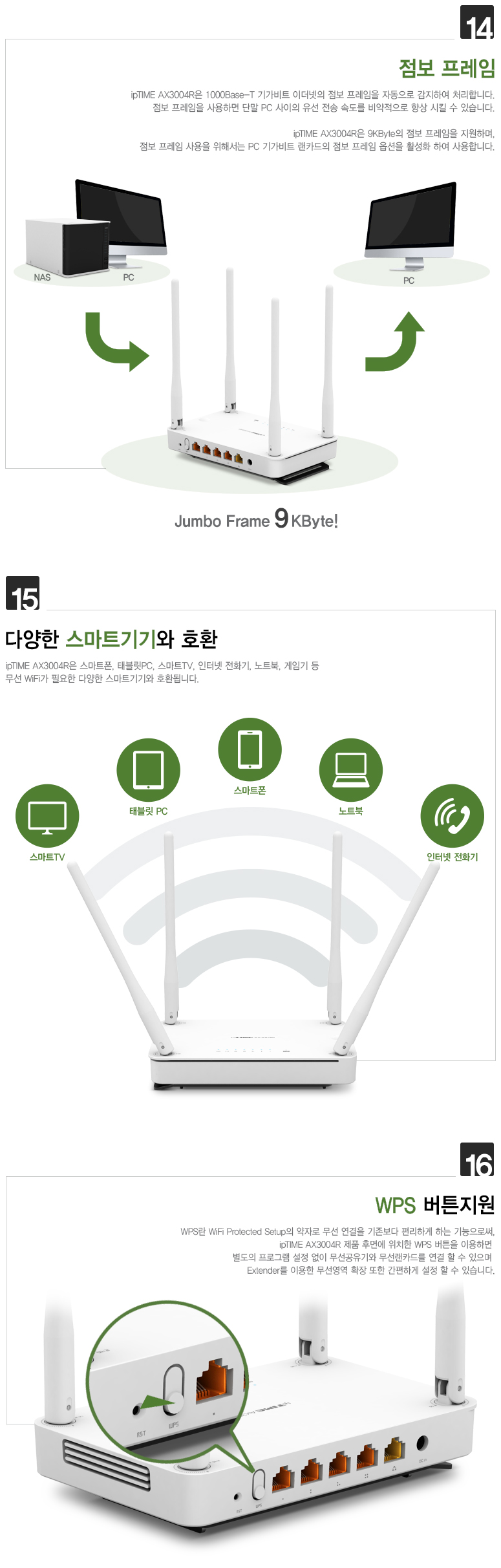 아이피타임 AX3004R 기가비트 네트워크 활용 예시 이미지